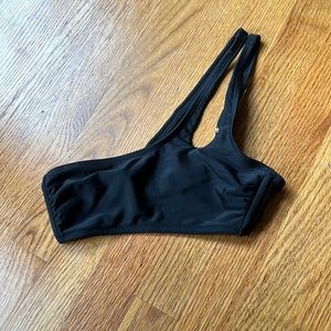 Black target bikini top